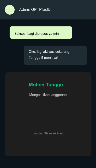 Proses Aktivasi ChatGPT Plus